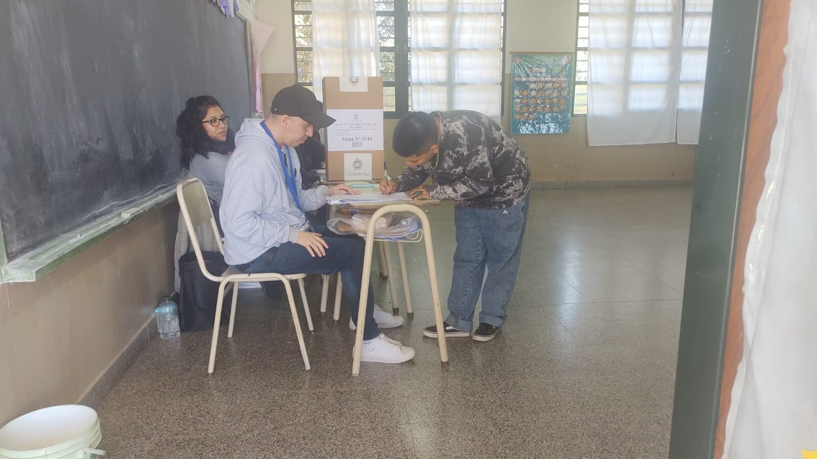 Lihuel, tras votar. 