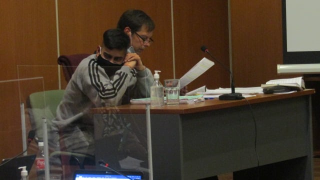 Lautaro Teruel y su abogado