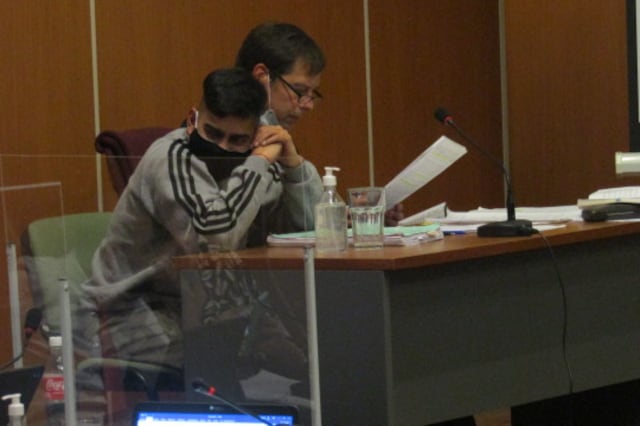 Lautaro Teruel y su abogado