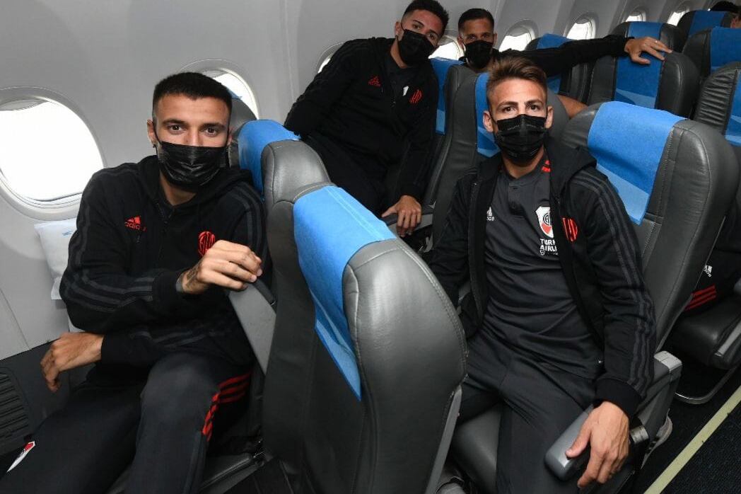 Los jugadores durante el viaje a Brasil