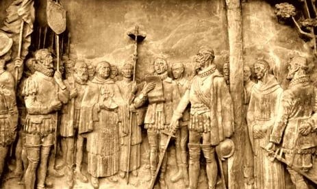 Bajorrelieve de la Fundación de la Ciudad de Salta.