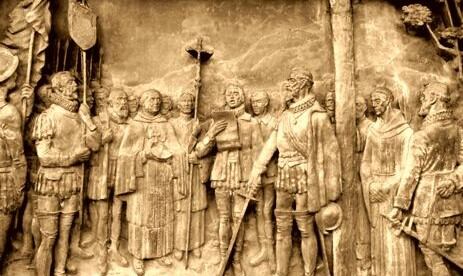 Bajorrelieve de la Fundación de la Ciudad de Salta.