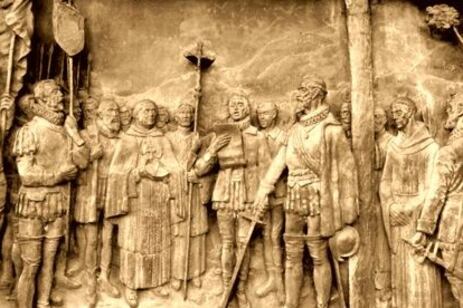 Bajorrelieve de la Fundación de la Ciudad de Salta.