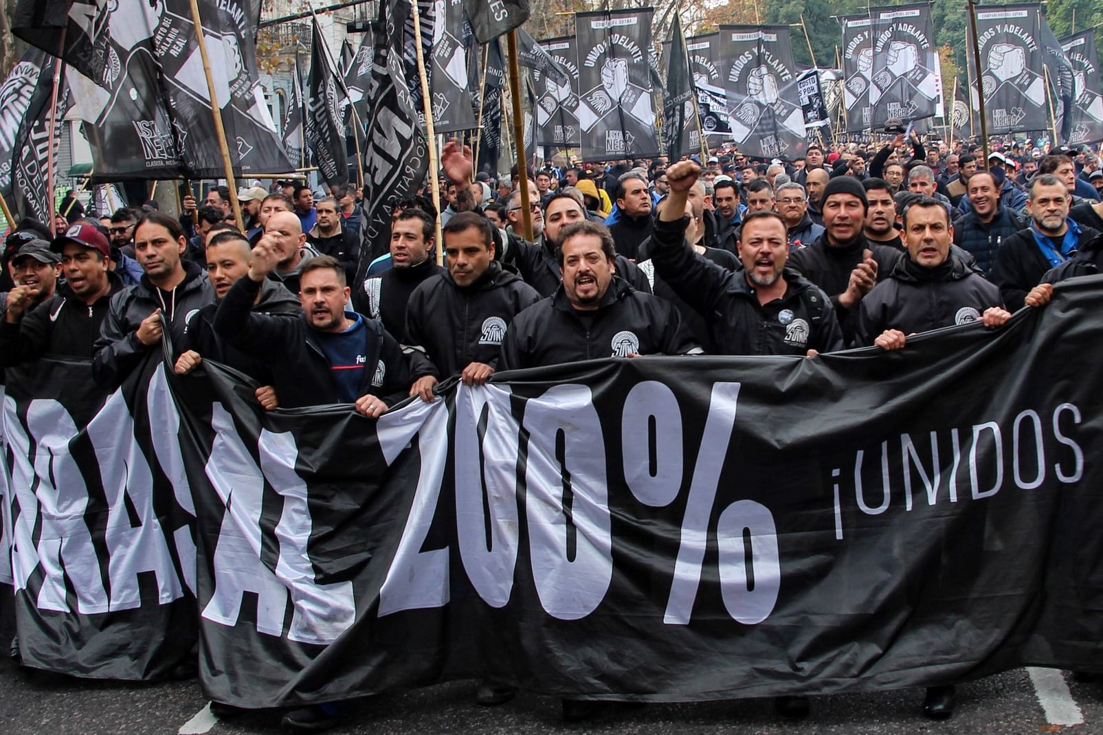 Las portestas del SUTNA se extendieron los varios meses.