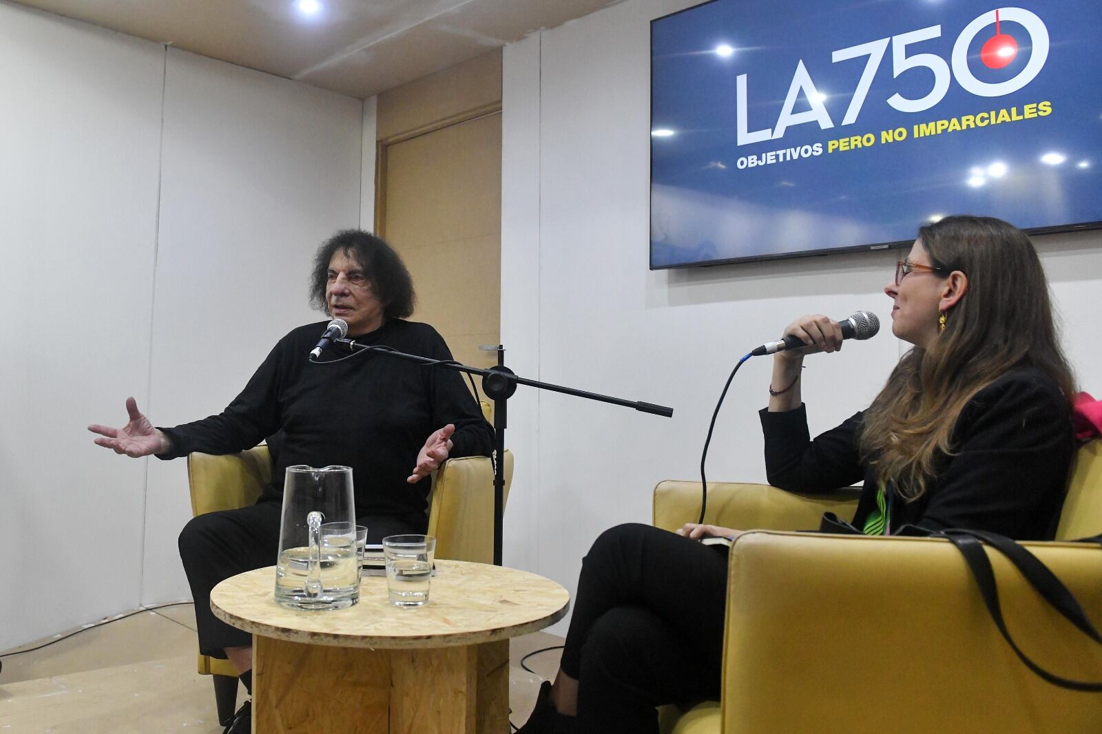 Alejandro Dolina durante la charla con Victoria Ginzberg