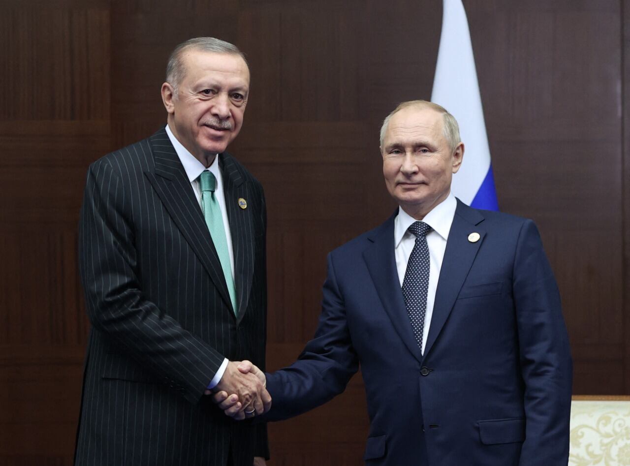 Erdogan y Putin en Kazajistán.