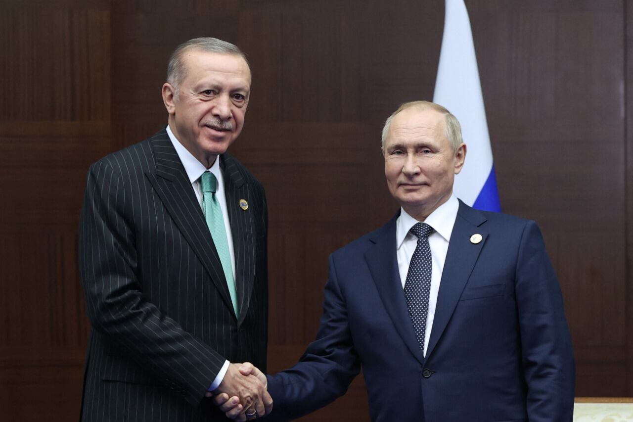 Erdogan y Putin en Kazajistán.