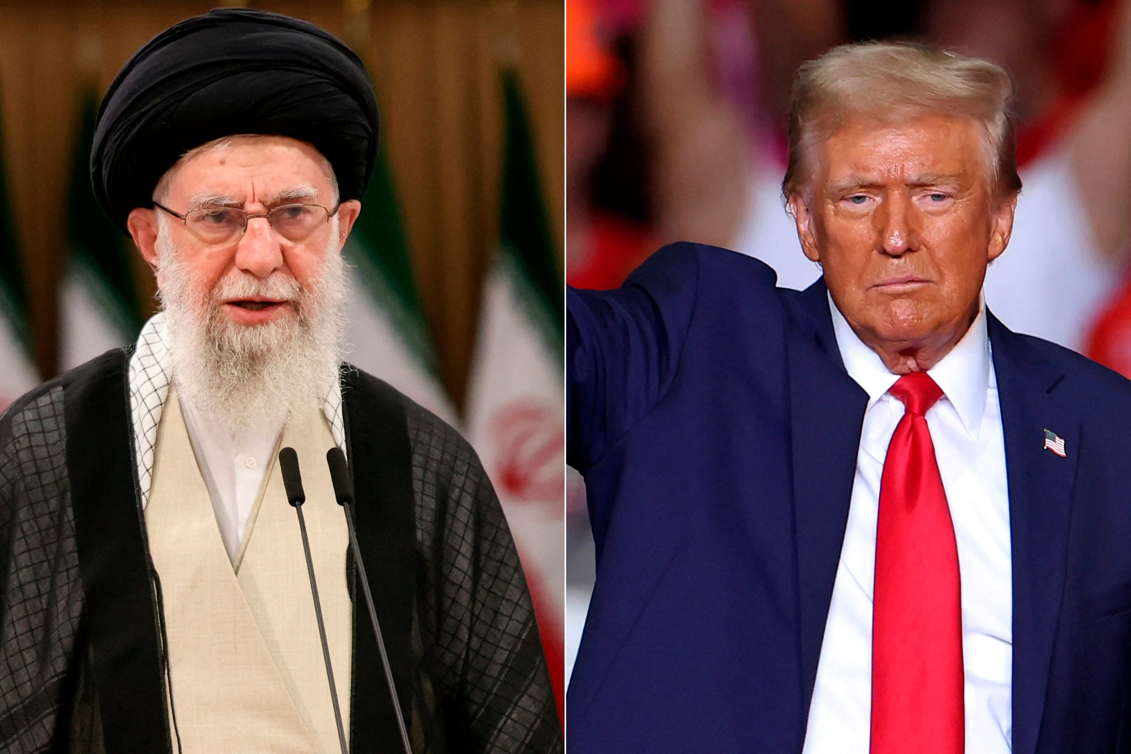 Alí Jameneí,líder supremo de Irán y Donald Trump,presidente de Estados Unidos.