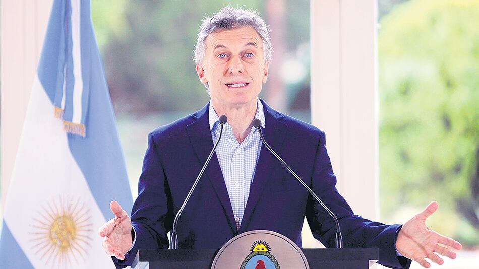 El presidente Mauricio Macri presentando el proyecto de ley de alquileres.