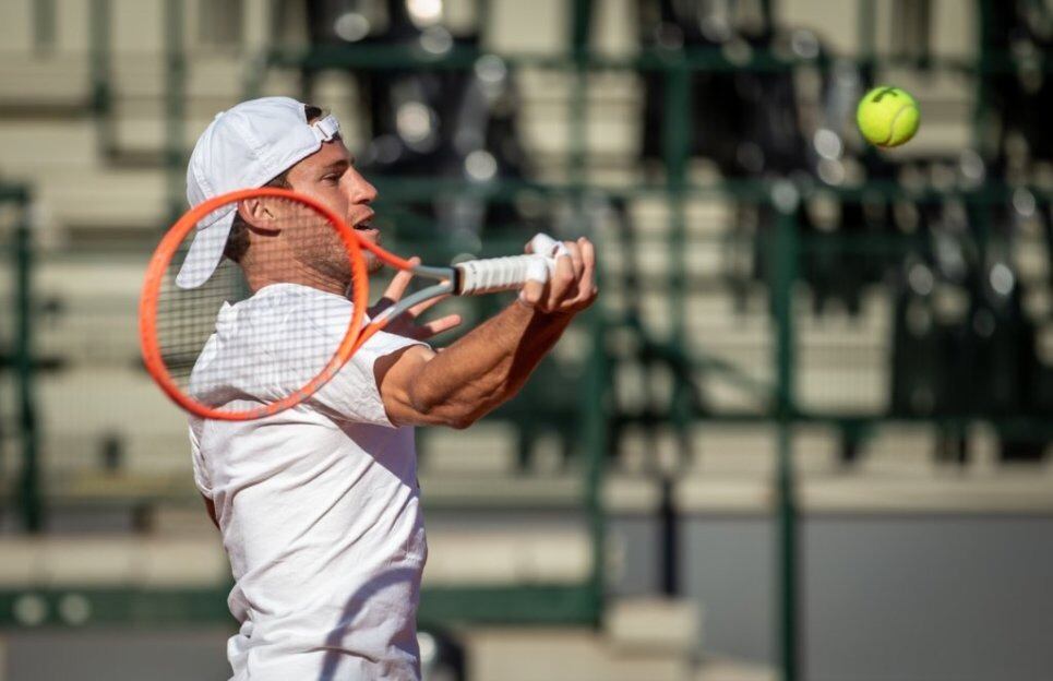 Schwartzaman durante un entrenamiento en el Buenos Aires