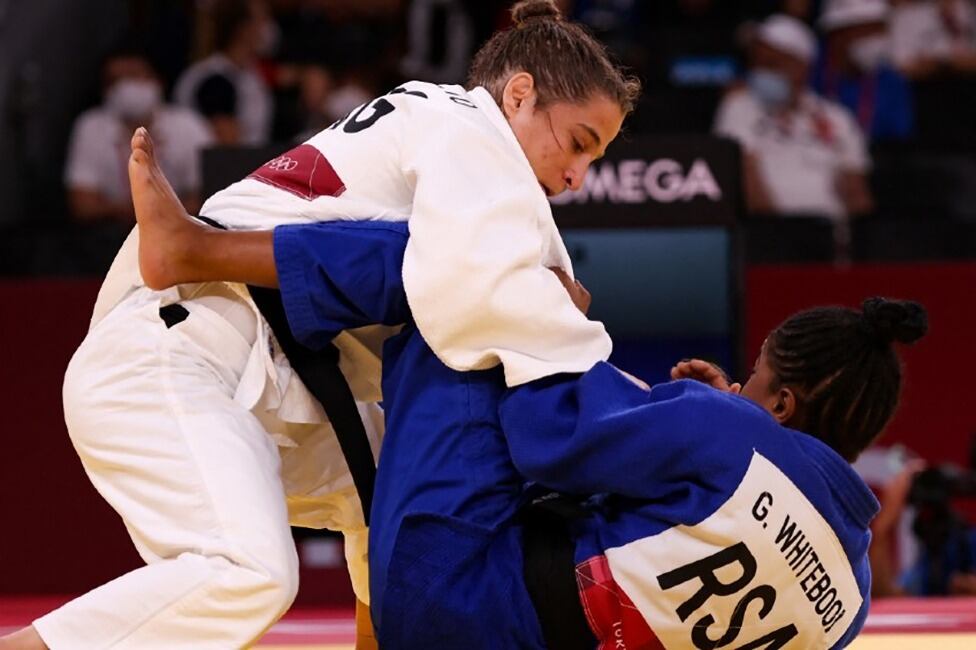 La yudoca Paula Pareto durante uno de sus duelos en Tokio