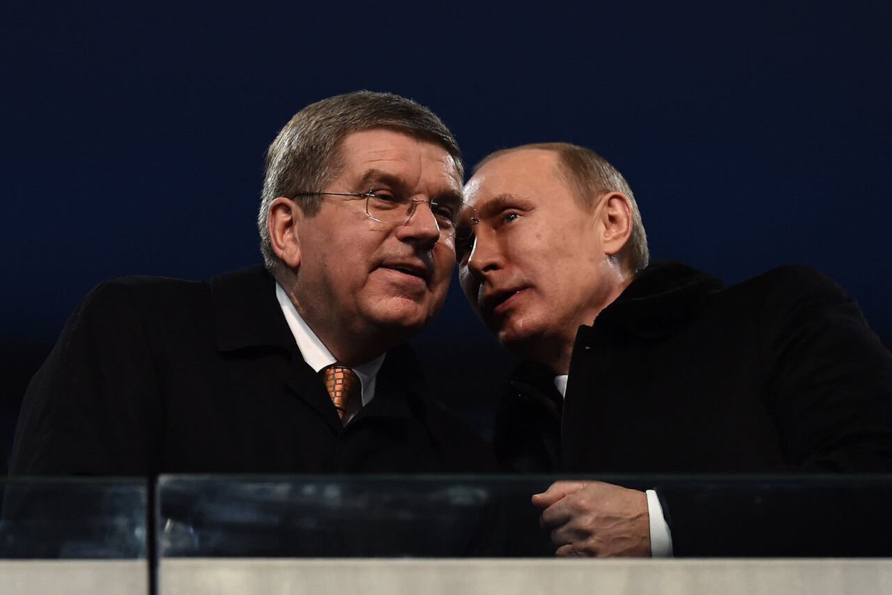 Thomas Bach y Vladimir Putin, en una imagen de otros tiempos, aunque no tan atrás