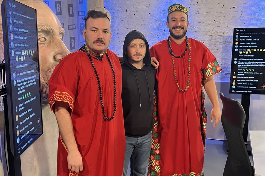 Ruffo, Schargrodsky y Rebord en "La hora africana". Imagen: @estoeshaa