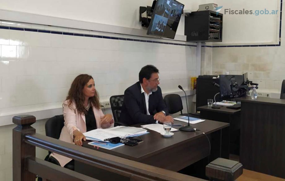 La auxiliar fiscal Vargas y el fiscal Amad en la audiencia de imputación 