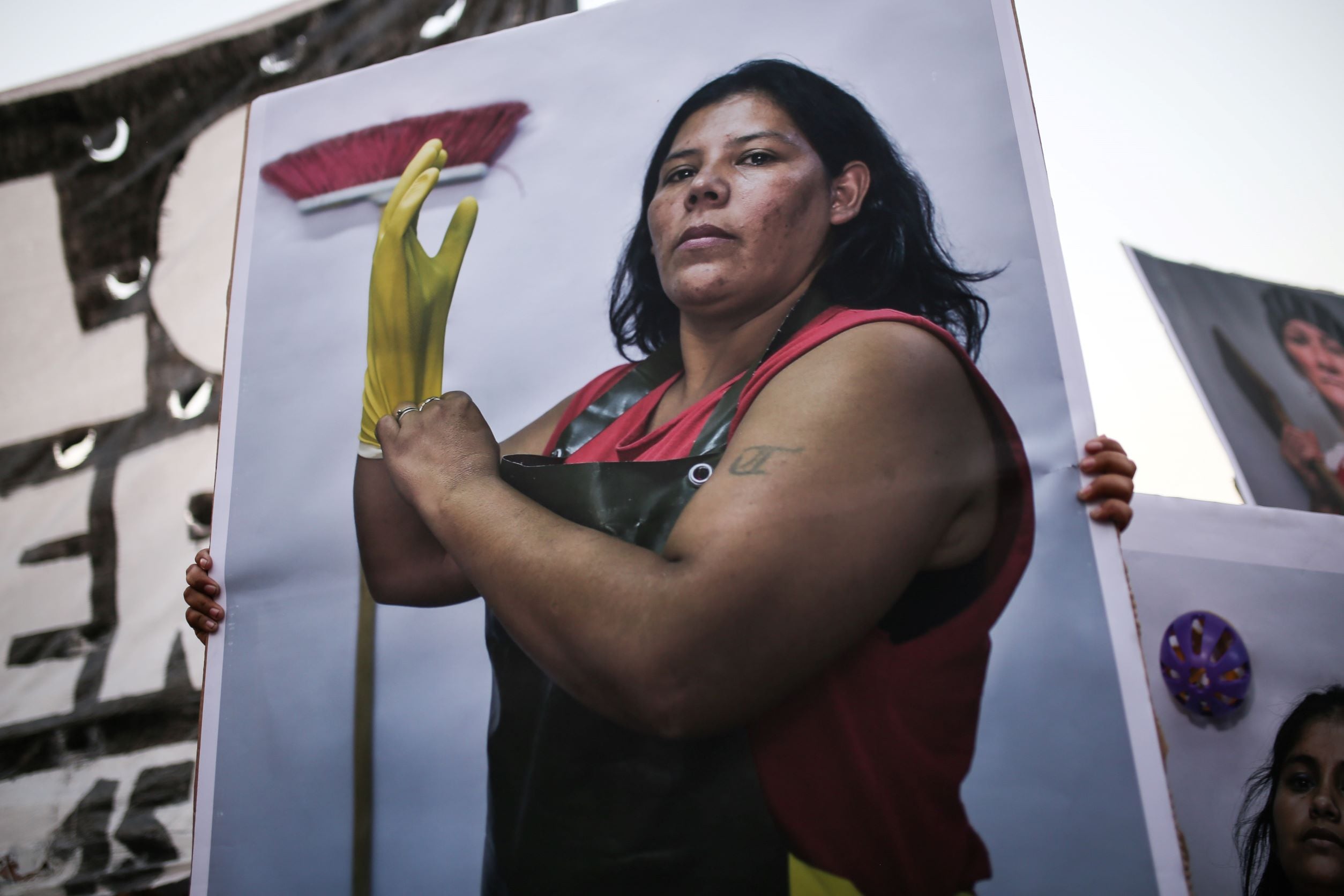 Las trabajadoras de casas particulares fueron protagonistas en el 8M de 2021.