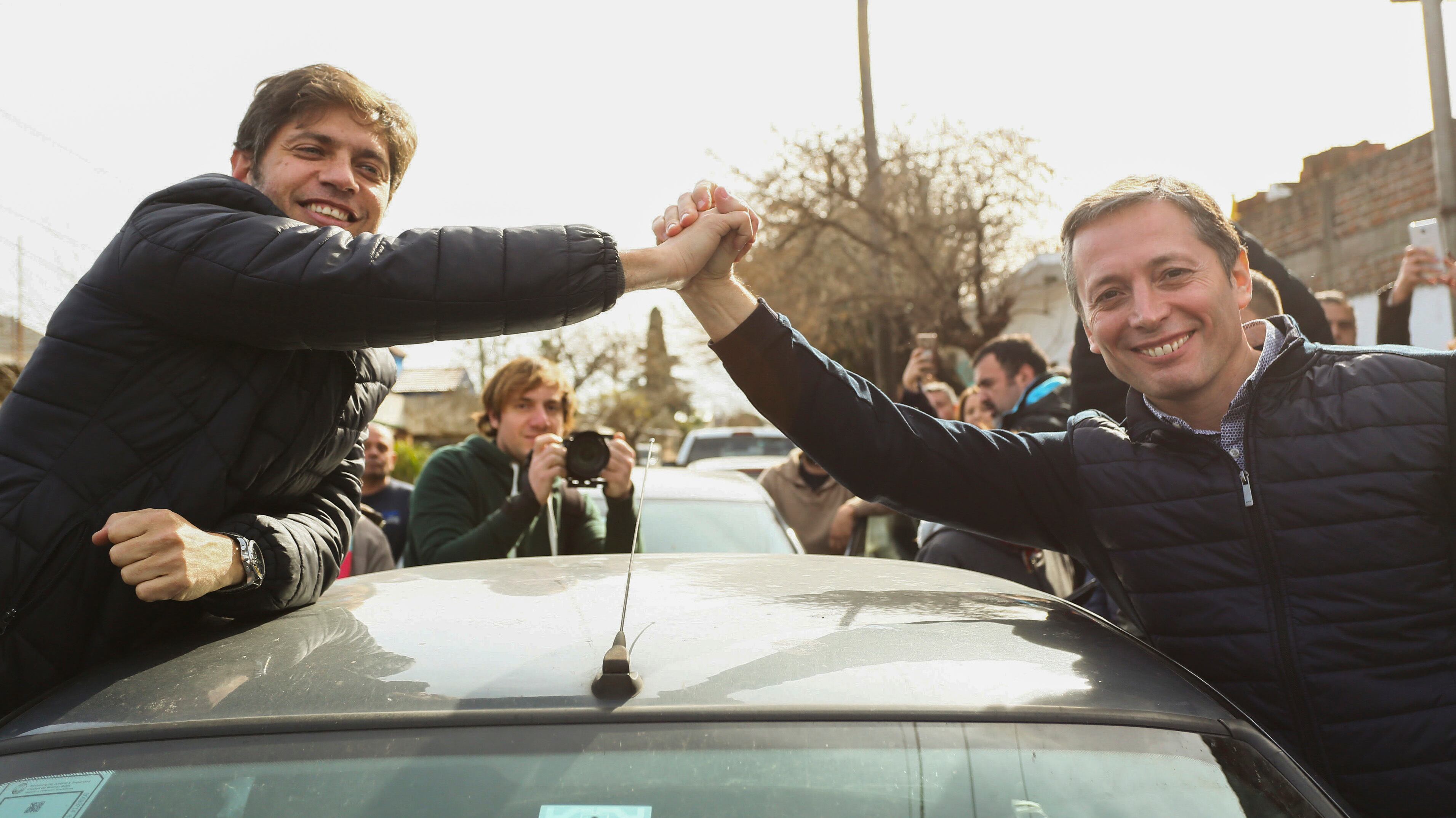 Axel Kicillof junto al intentende de Esteban Echeverría, Fernando Gray.