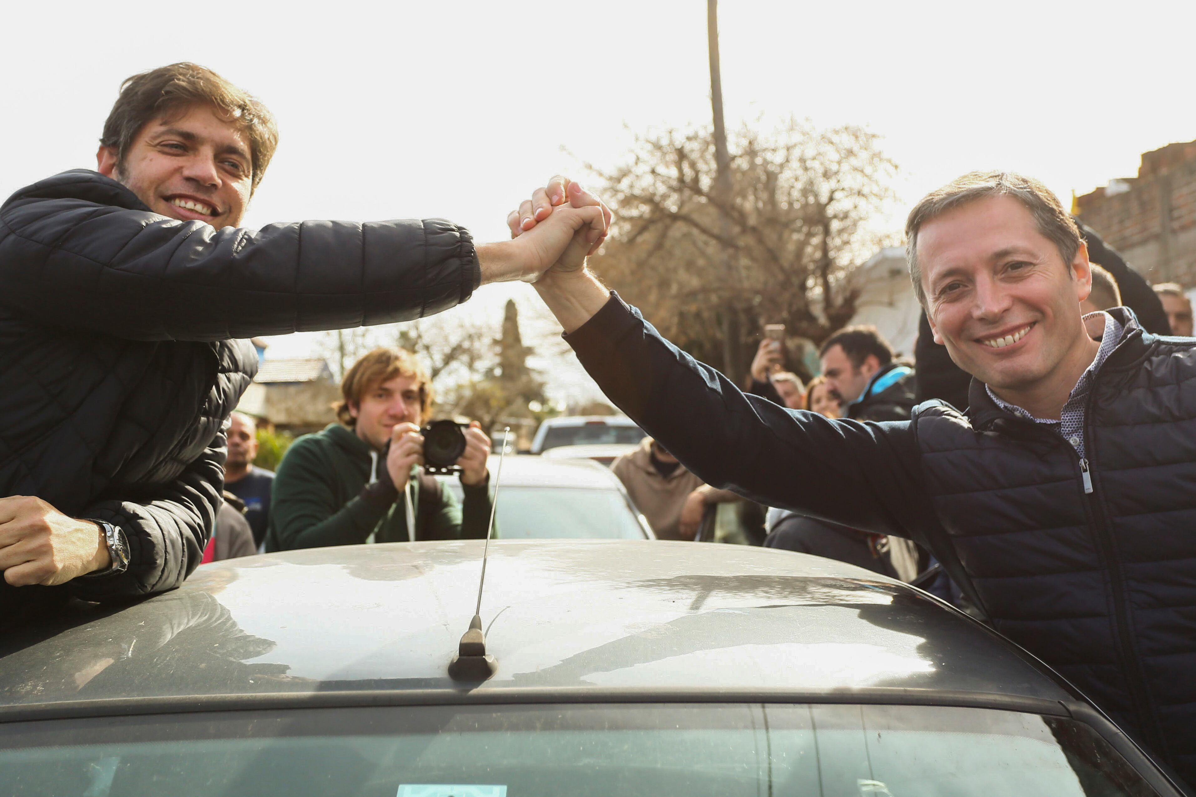 Axel Kicillof junto al intentende de Esteban Echeverría, Fernando Gray.