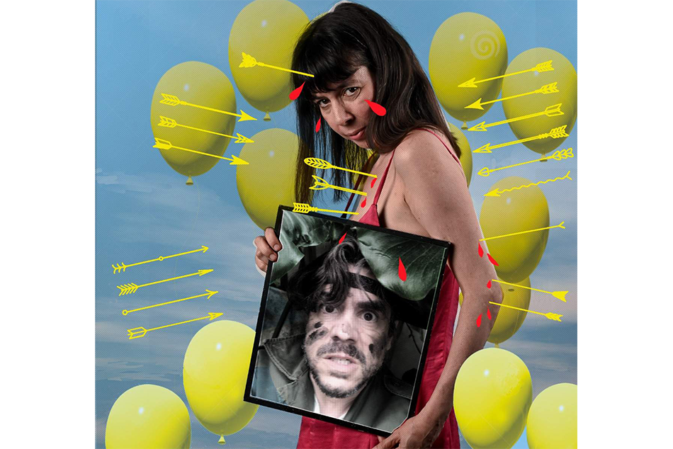 Retrato de Laura López Moyano intervenido por Isol