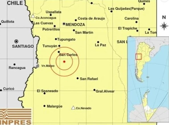 Se registró este domingo a las 8.37 y tuvo su epicentro en el Valle de Uco. Hasta el momento no se reportaron daños materiales ni víctimas.