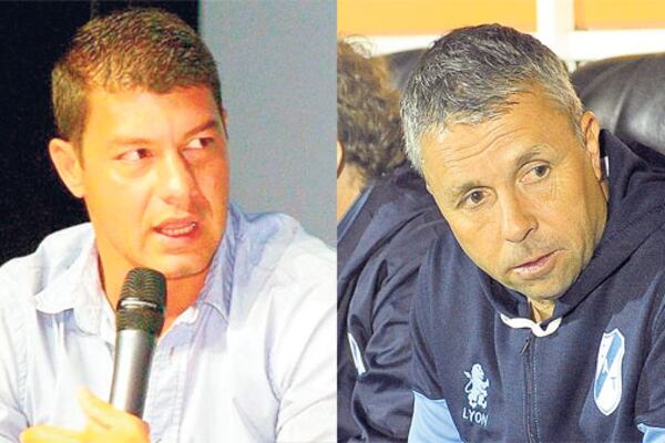 Frente a frente, Sebastián Battaglia y Gustavo Alvarez, los técnicos de Almagro y Aldosivi.
