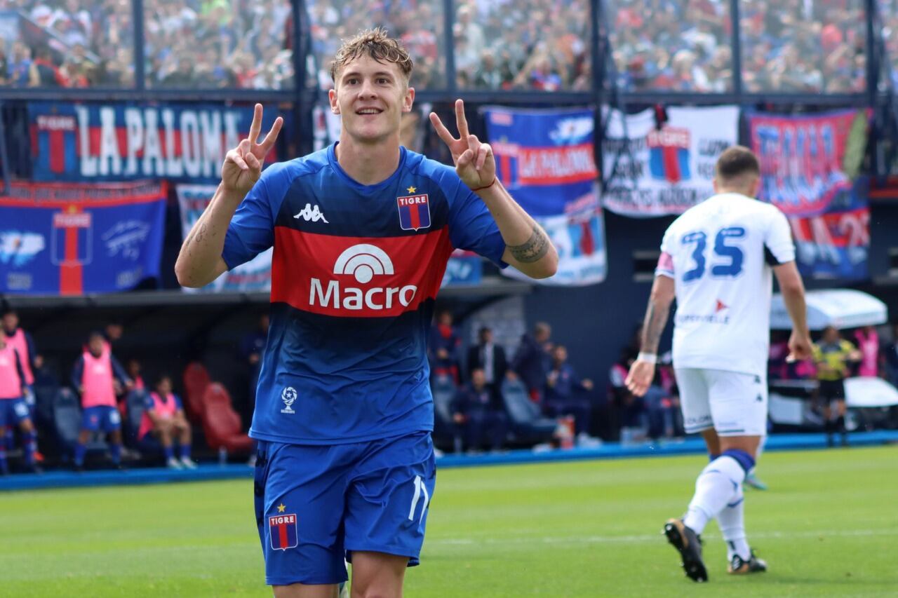 Facundo Colidio marcó su sexto gol desde que llegó a Tigre (36 partidos jugados)