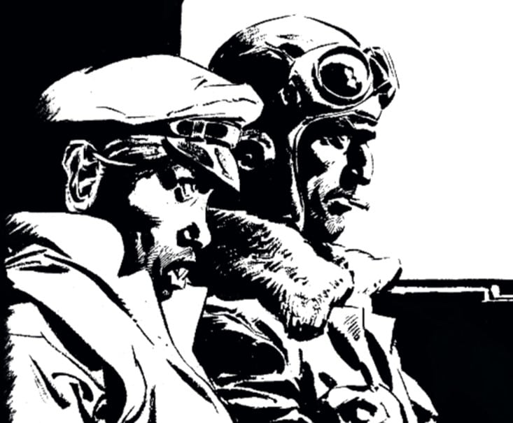 Cri-Cri y Rengo, protagonistas de "Metro-Carguero", de Breccia y Mandrafina.
