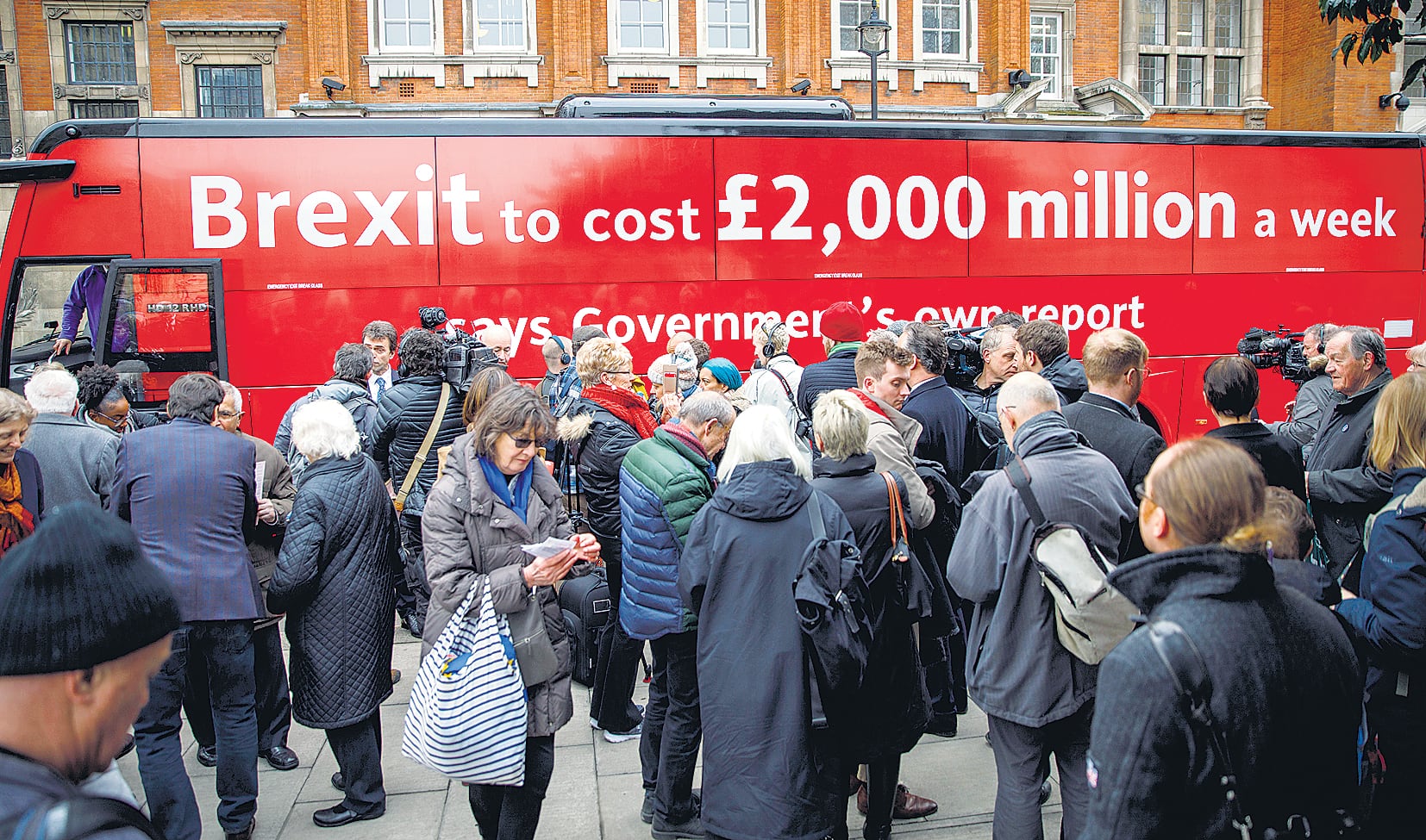 Campaña antibrexit en College Green, centro de Londres.