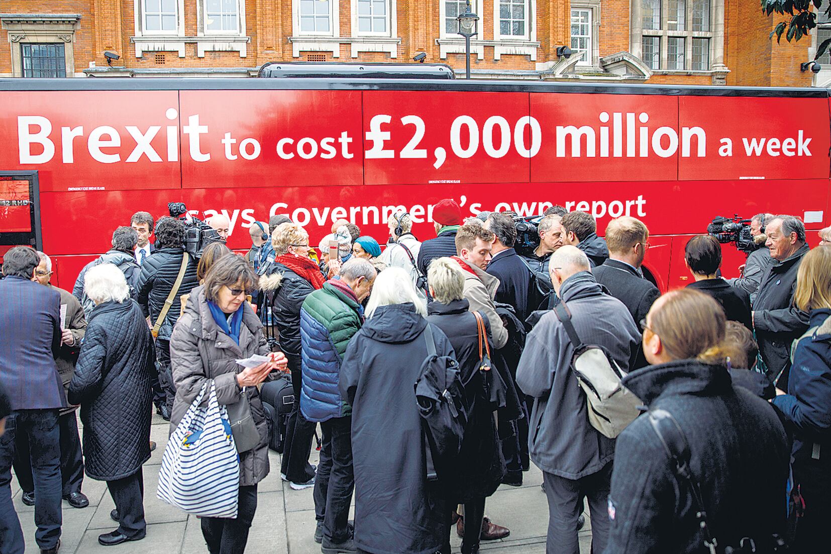 Campaña antibrexit en College Green, centro de Londres.
