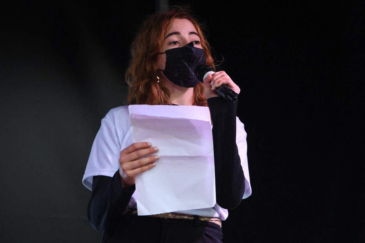 Nina Sosnitsky habló en representación de Argentina en el acto impulsado por la activista sueca Greta Thunberg.