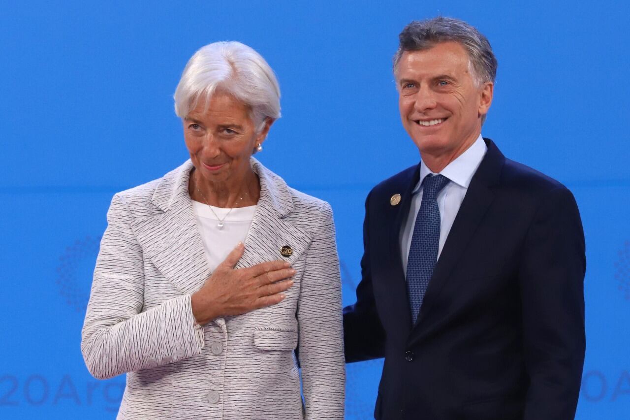 Mauricio Macri y Christine Lagarde, la ex titular del FMI.
