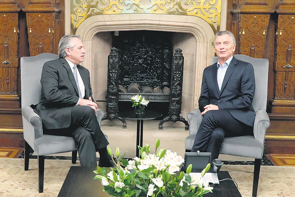 Alberto Fernández fue a la Casa Rosada a reunirse con Mauricio Macri.