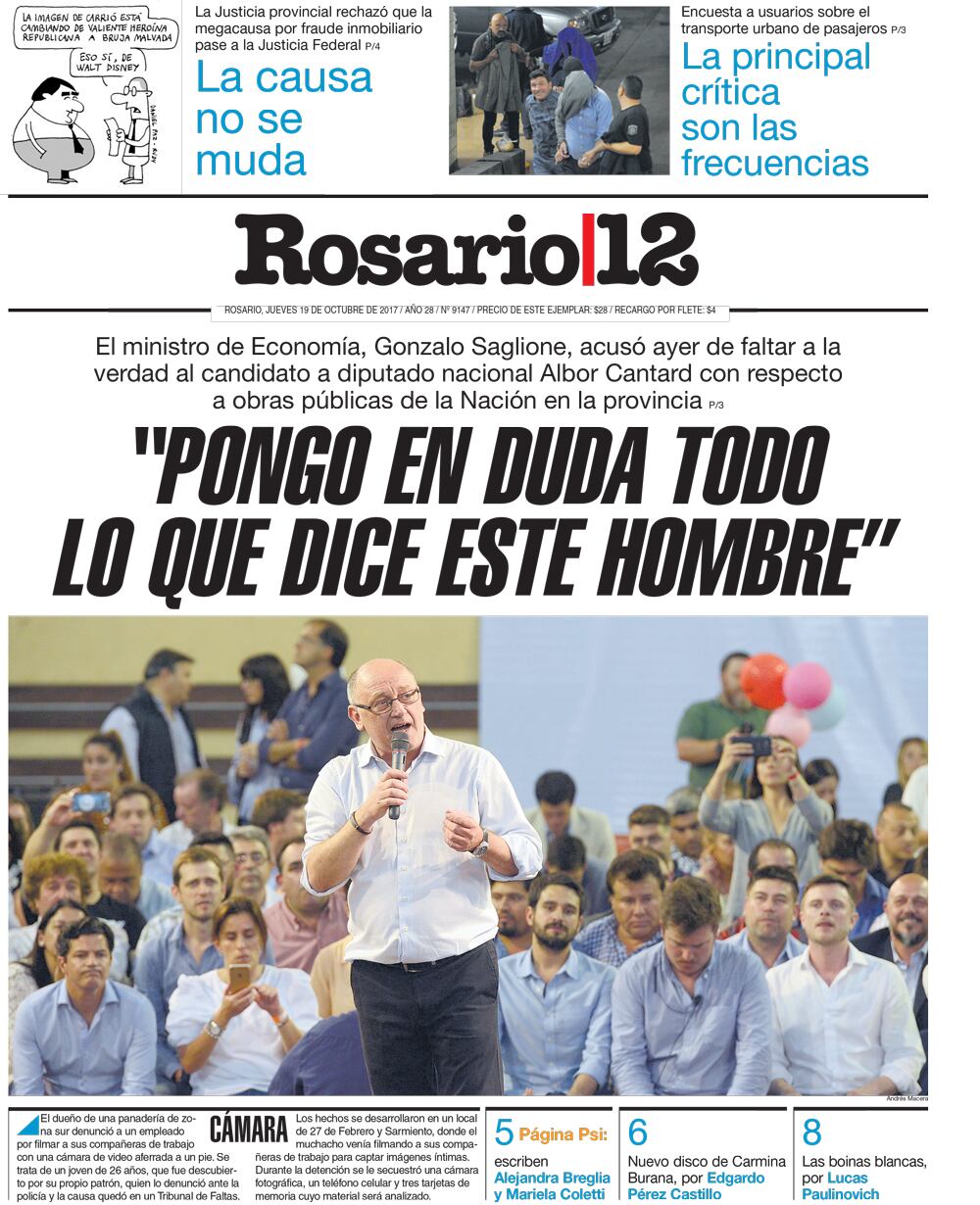 "Pongo en duda todo lo que dice este hombre" - 18/10/2017