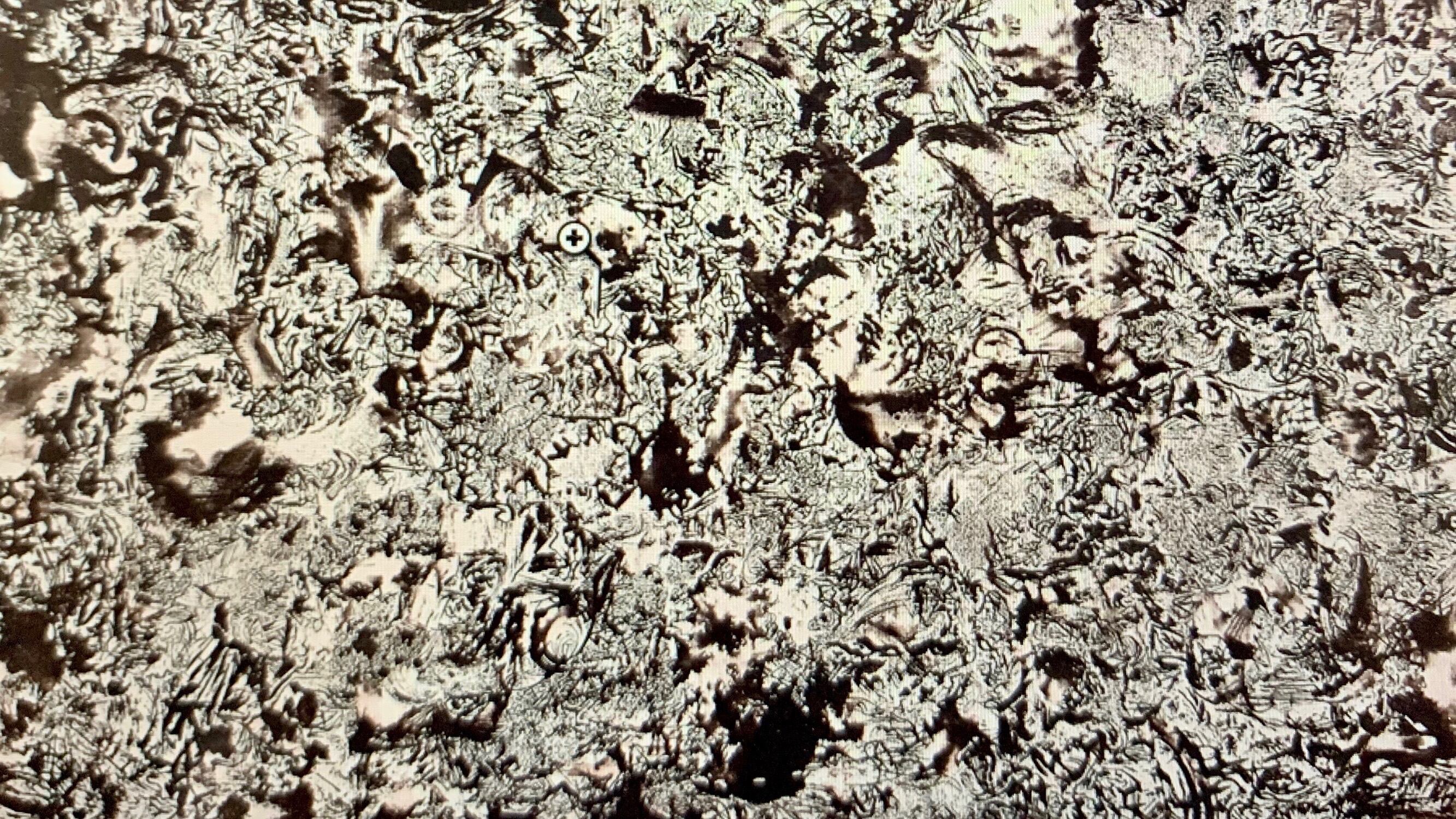 Paisaje abstracto (det.), tinta de Eduardo Stupia, 2004-05, del MNBA.