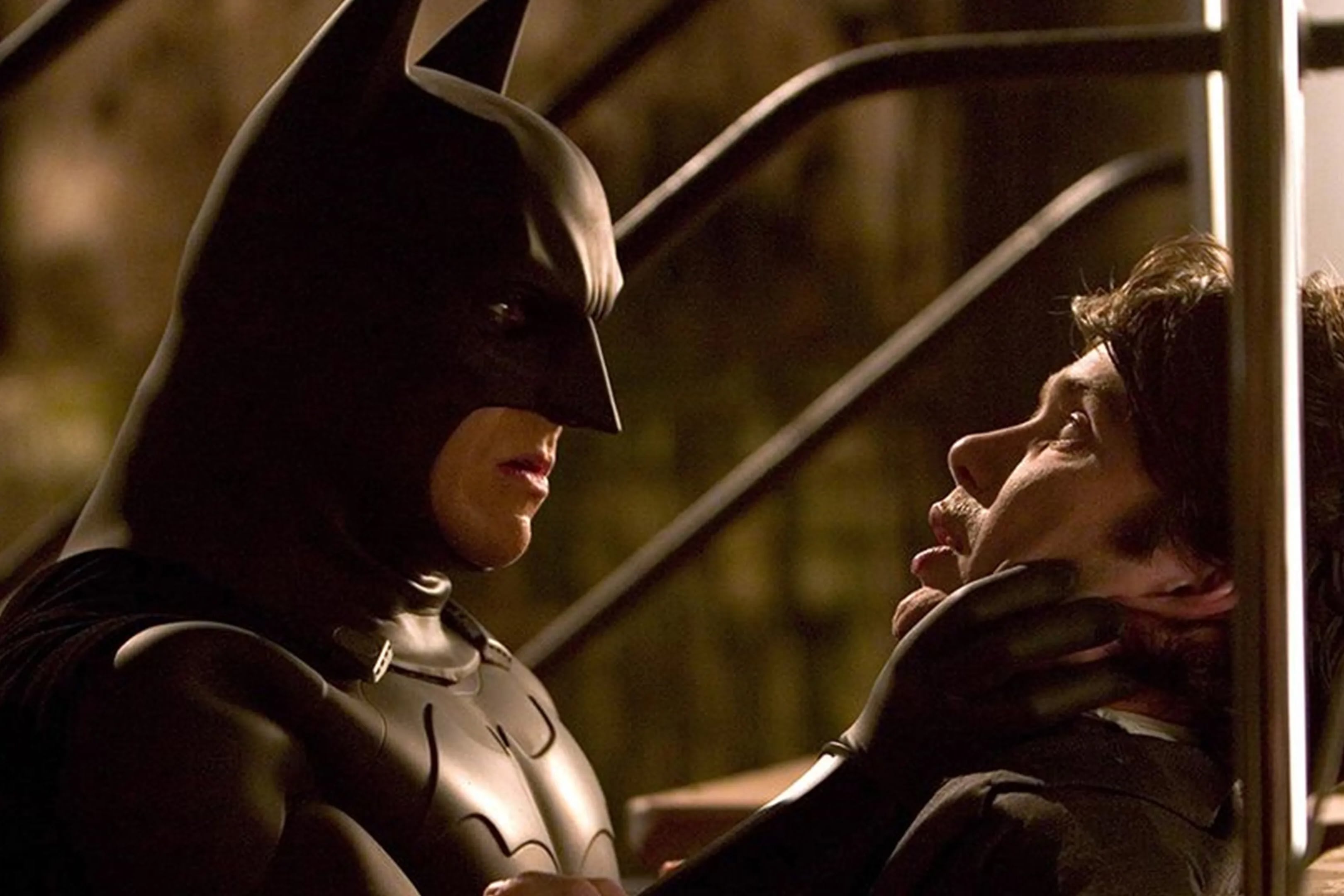 Bale como Bruce Wayne / Batman y un Cillian Murphy entonces desconocido