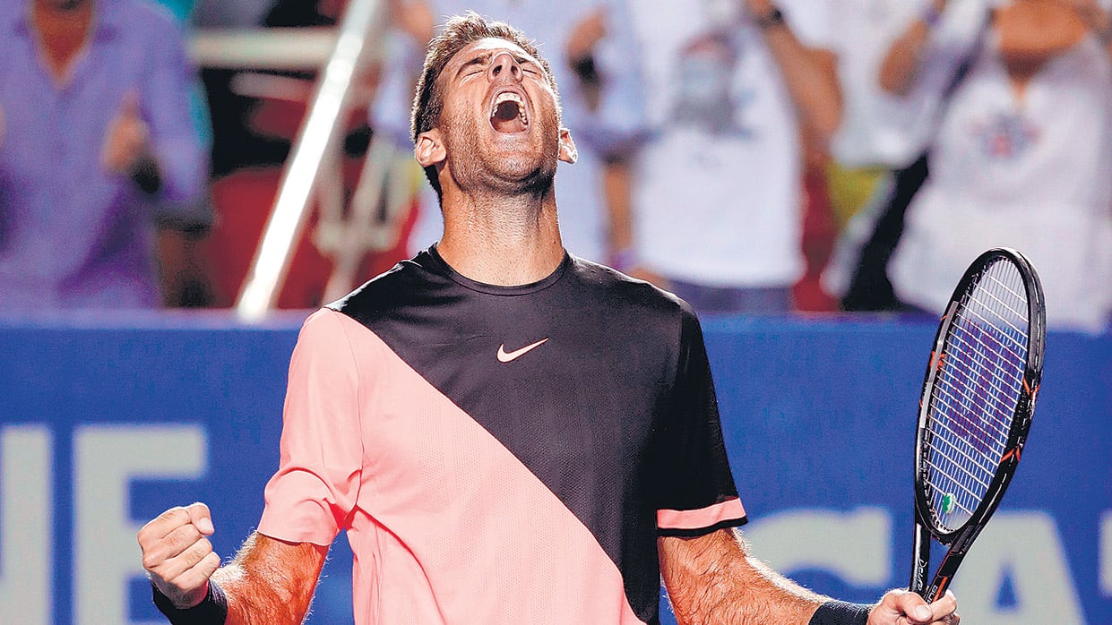 Delpo festeja su 4º triunfo sobre Thiem, flamante campeón en Buenos Aires.