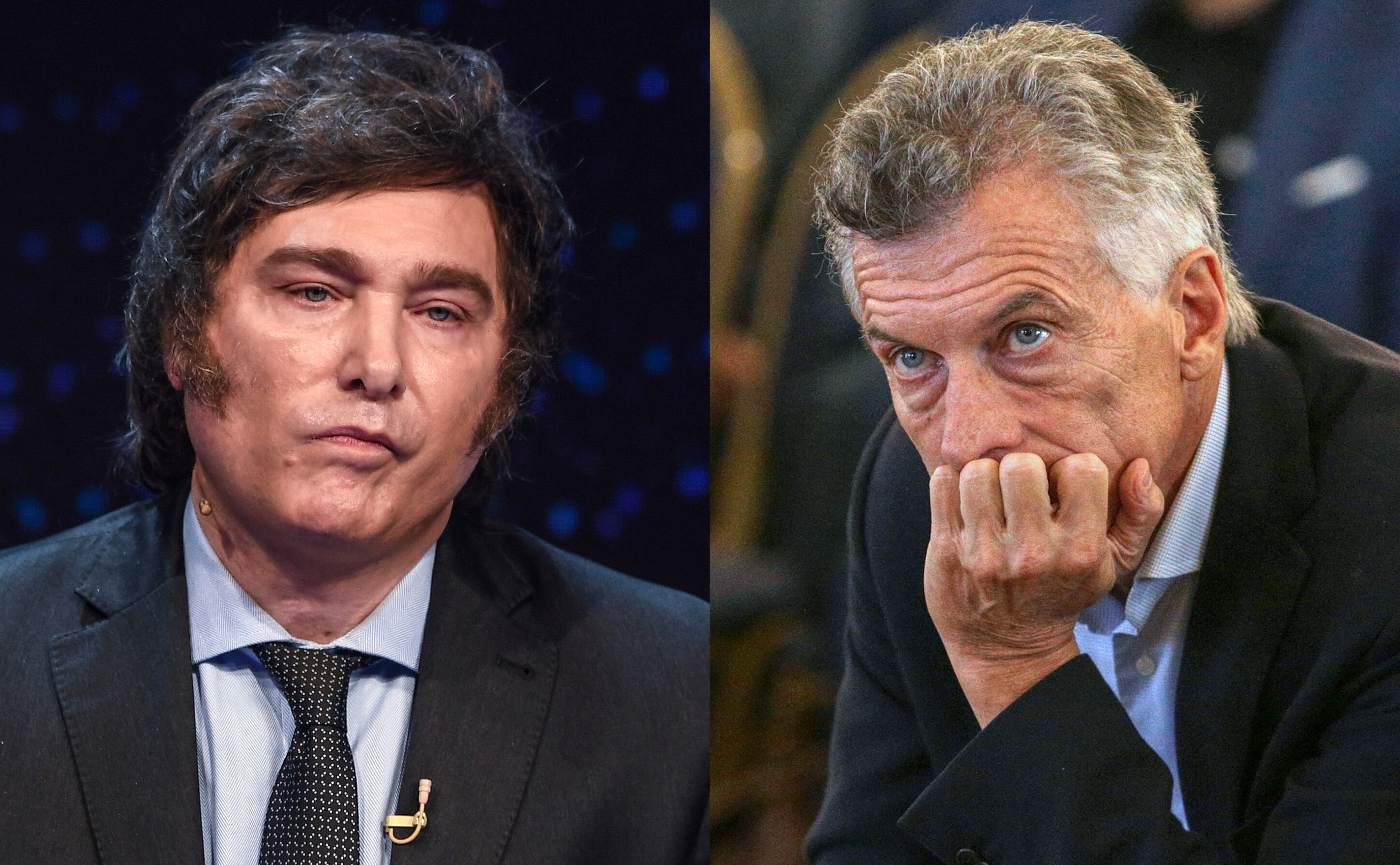 Presidente Javier Milei y ex presidente Mauricio Macri.