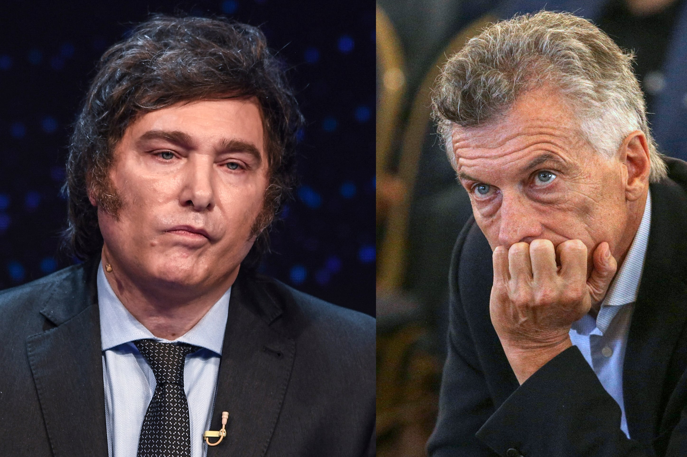 Presidente Javier Milei y ex presidente Mauricio Macri.