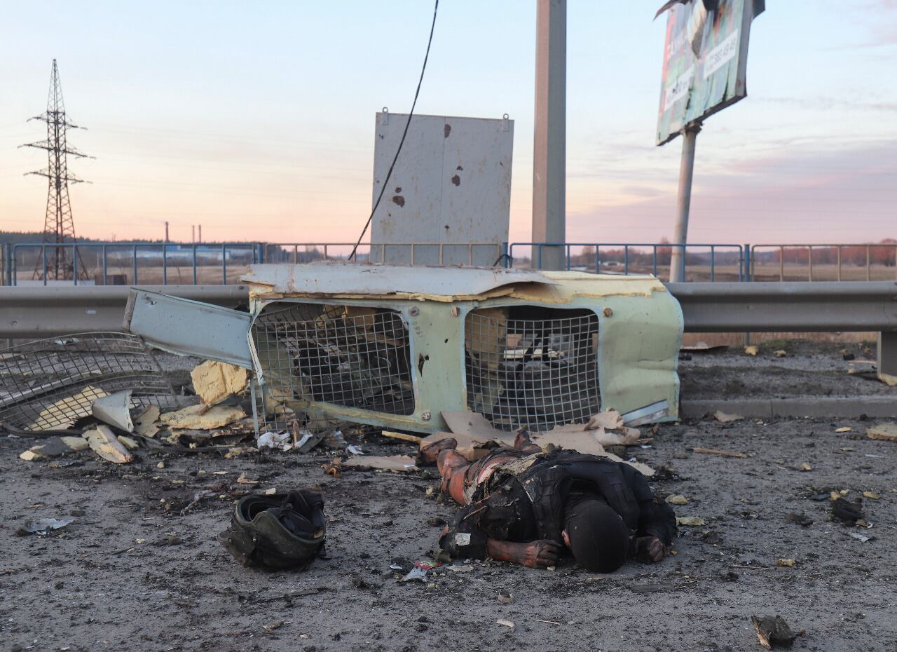 Postal de otro día de guerra en Ucrania
