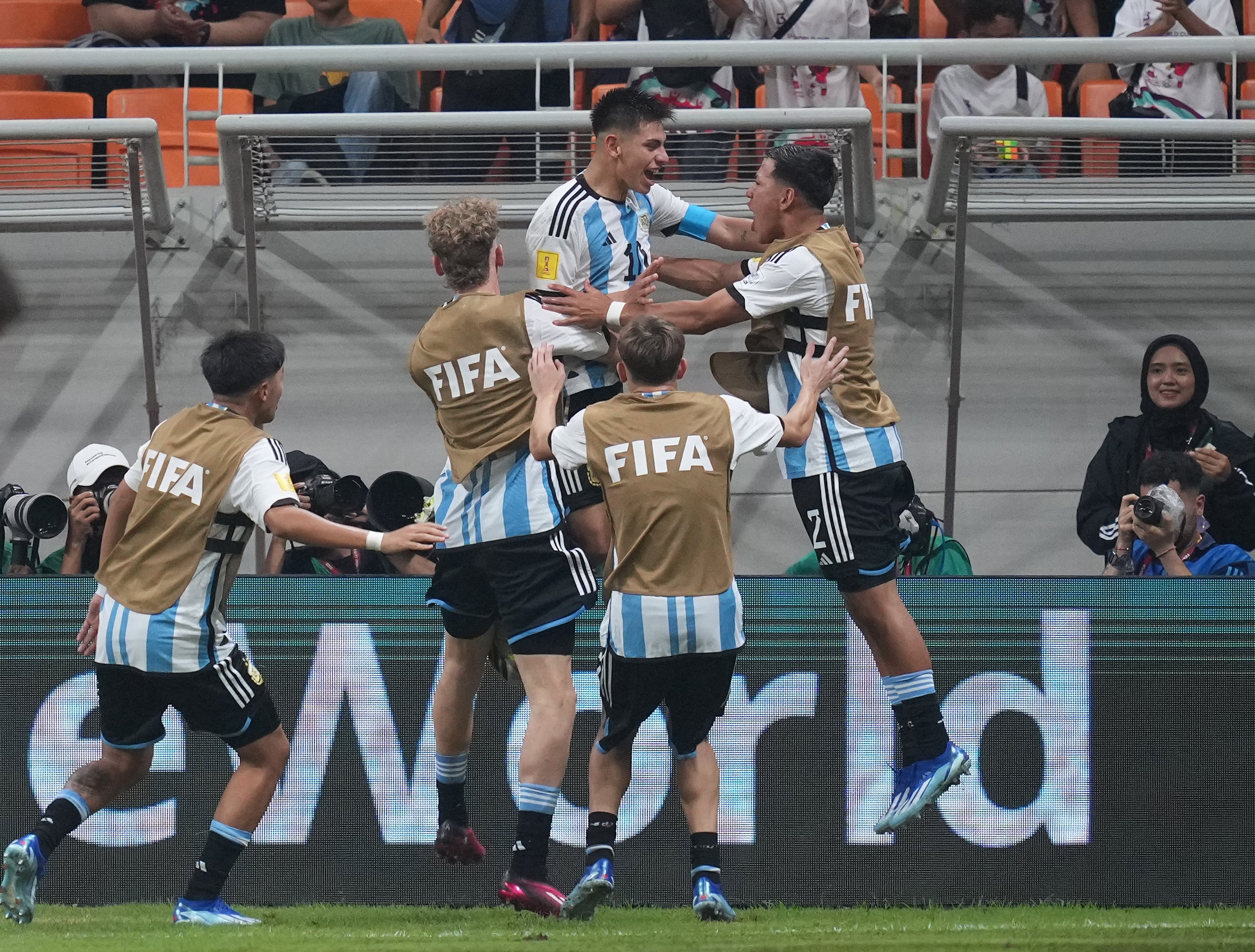 El festejo de la selección argentina Sub-17.