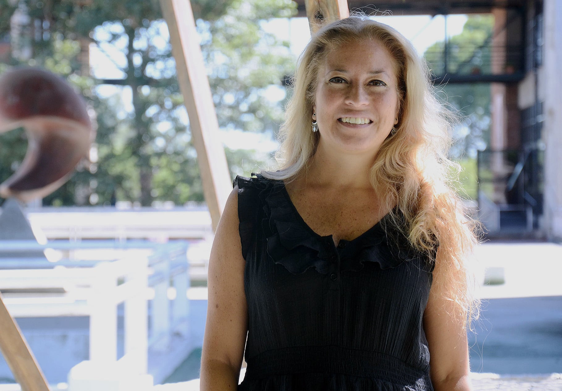 La docente y arquitecta Natalia Jacinto, a cargo de la iniciativa educativa.