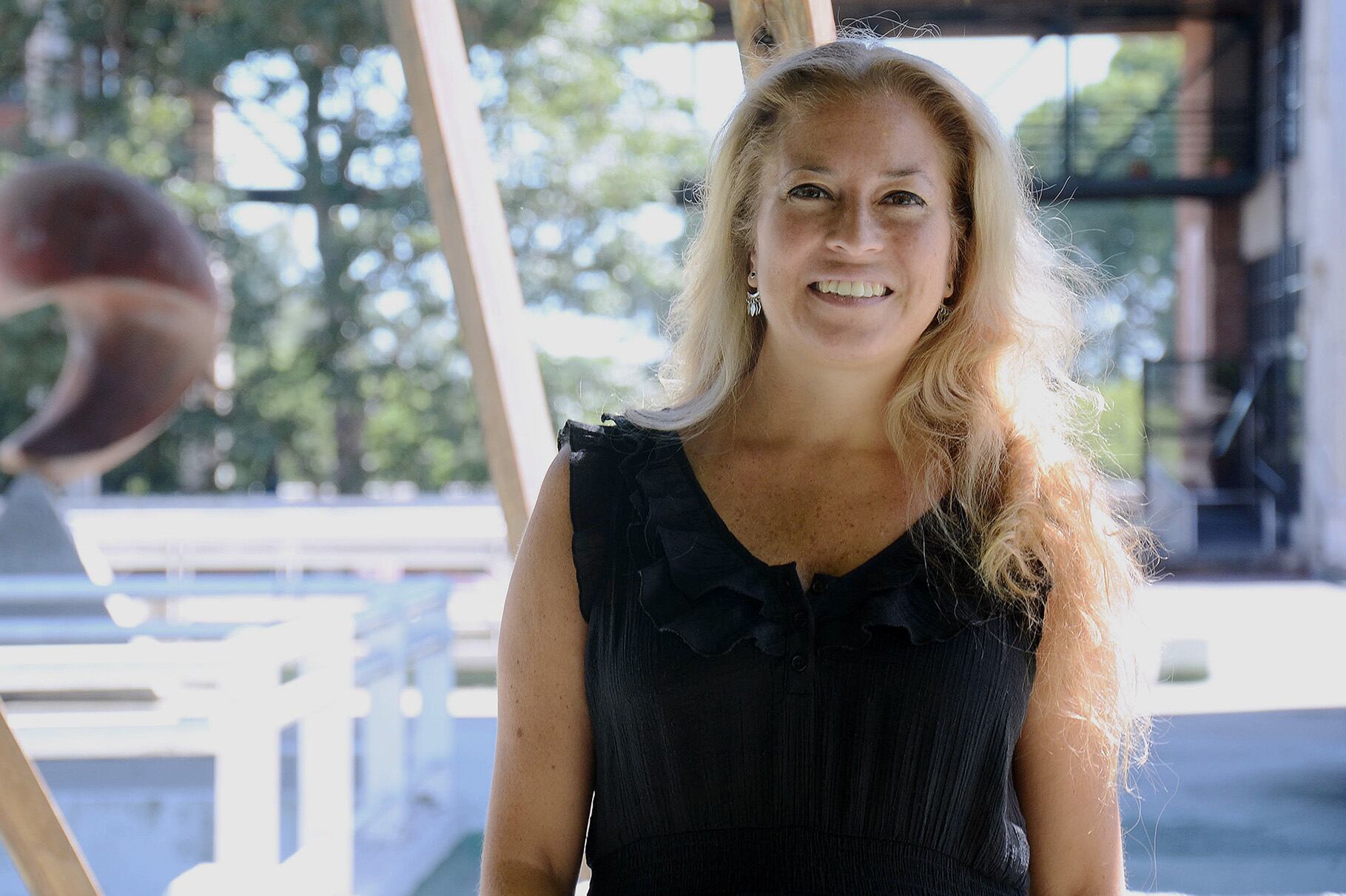 La docente y arquitecta Natalia Jacinto, a cargo de la iniciativa educativa.