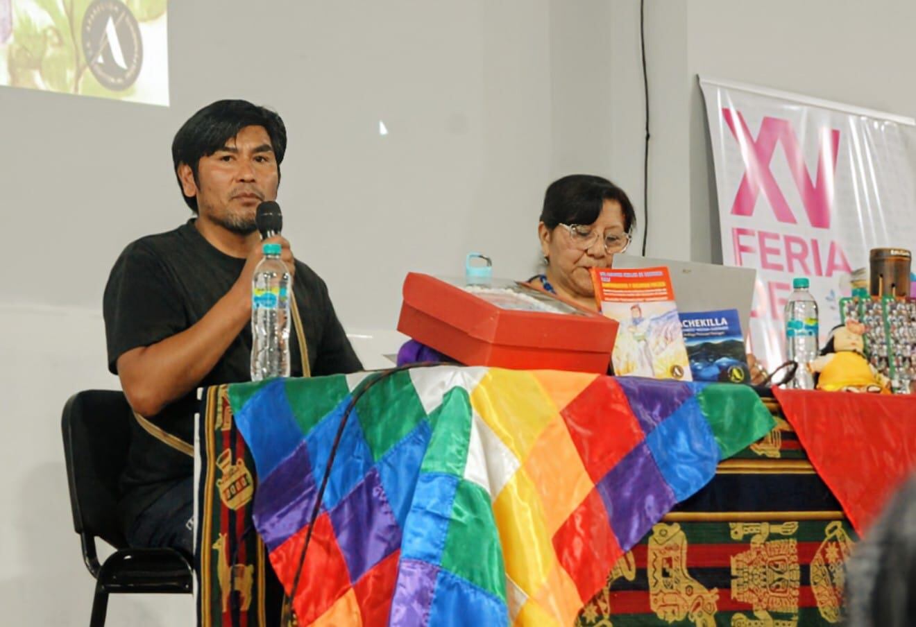 Milagro "Pachacutec" Domínguez durante su presentación