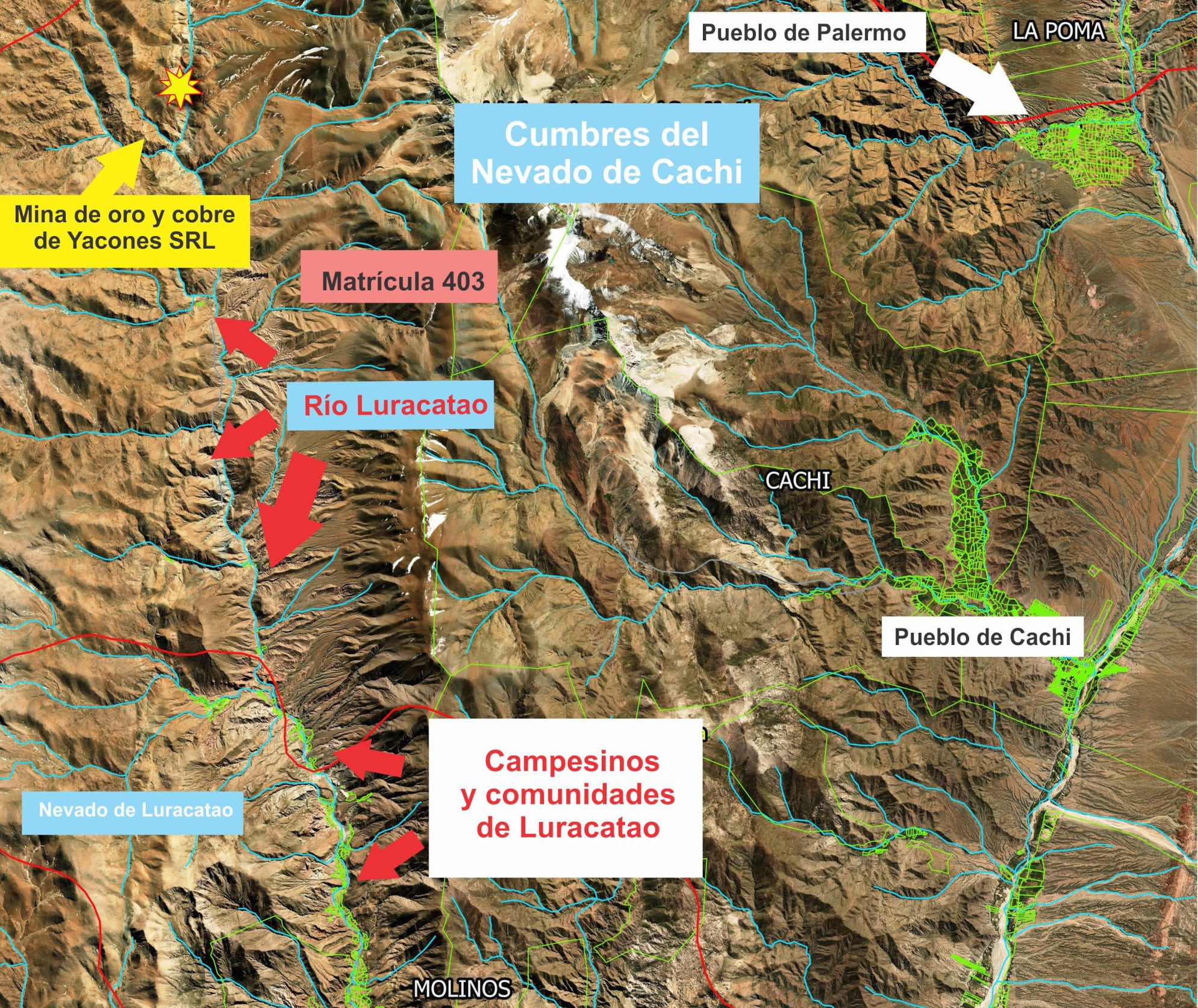 Yacones III en la naciente del Río Luracatao y el peligro latente para las comunidades aguas abajo