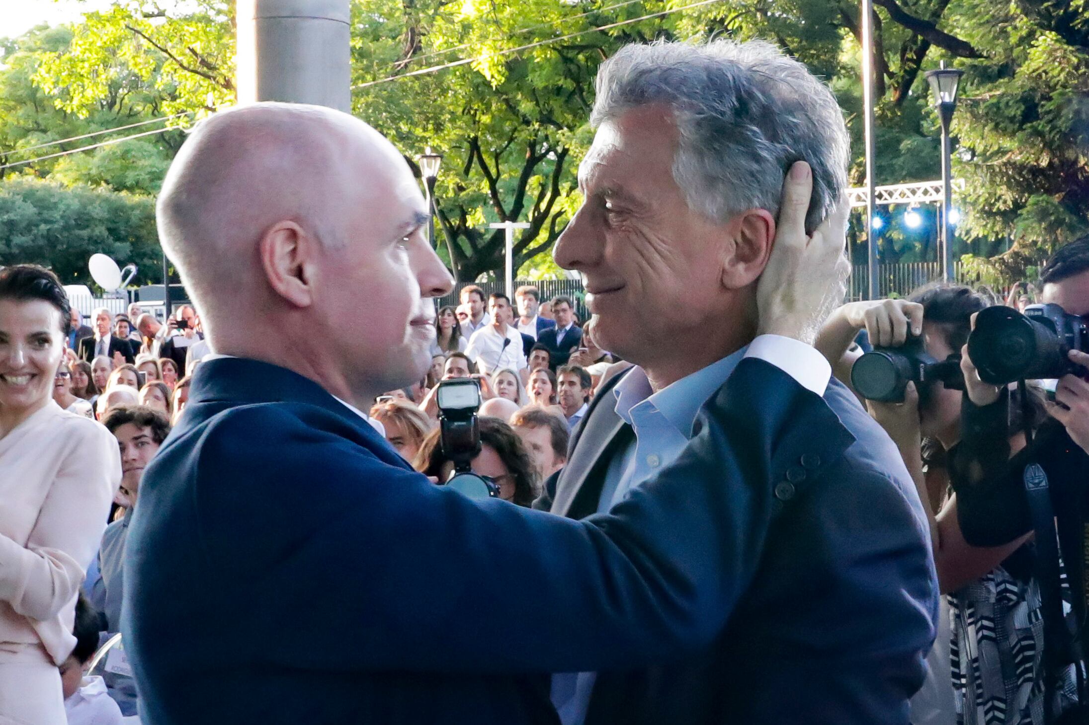 El jefe de Gobierno porteño, Horacio Rodríguez Larreta, y el ex presidente Mauricio Macri