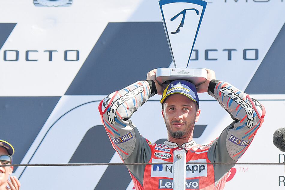 Dovizioso, ayer en San Marino. Marc Márquez fue segundo.