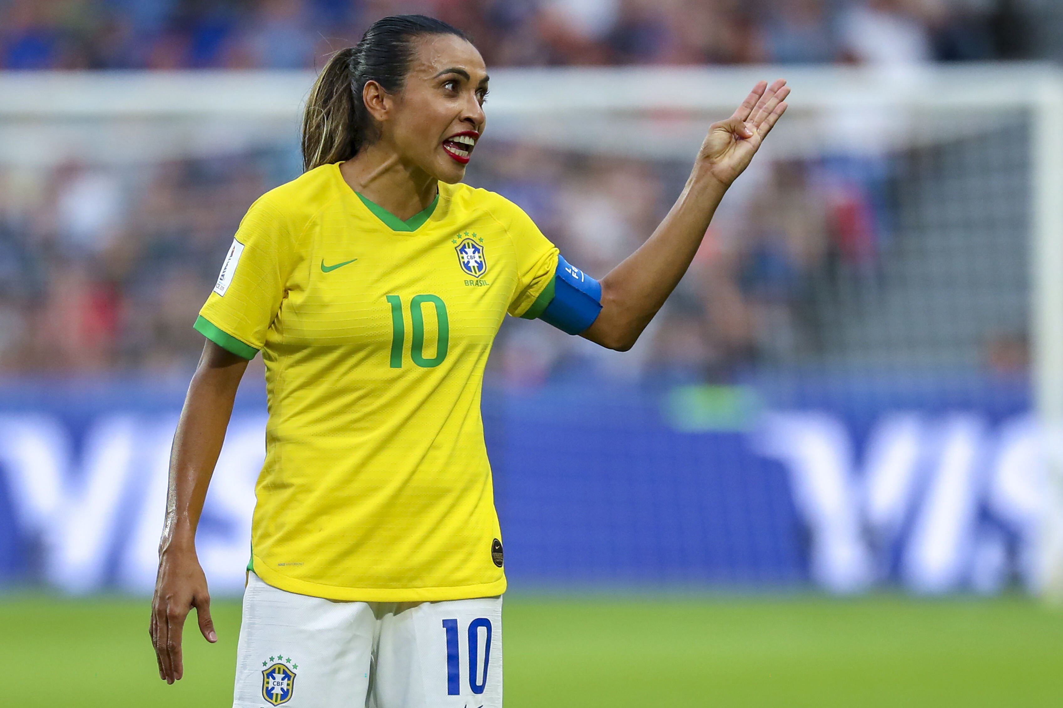 Marta, máxima goleadora en la historia de los Mundiales.
