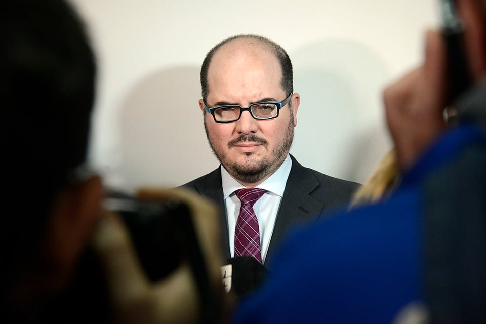 El fiscal Narvaja estuvo al frente de los allanamientos de ayer.