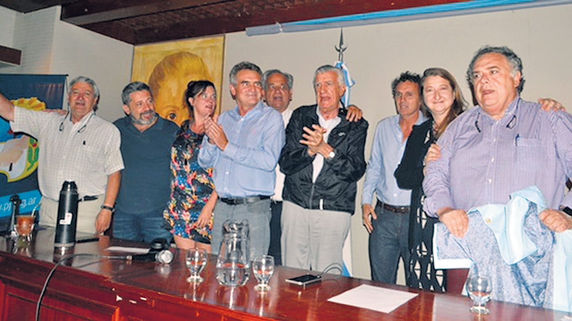 Rossi, Gioja, Santa María, Muiños, Katopodis y Valdés, entre otros, en la sede del PJ.