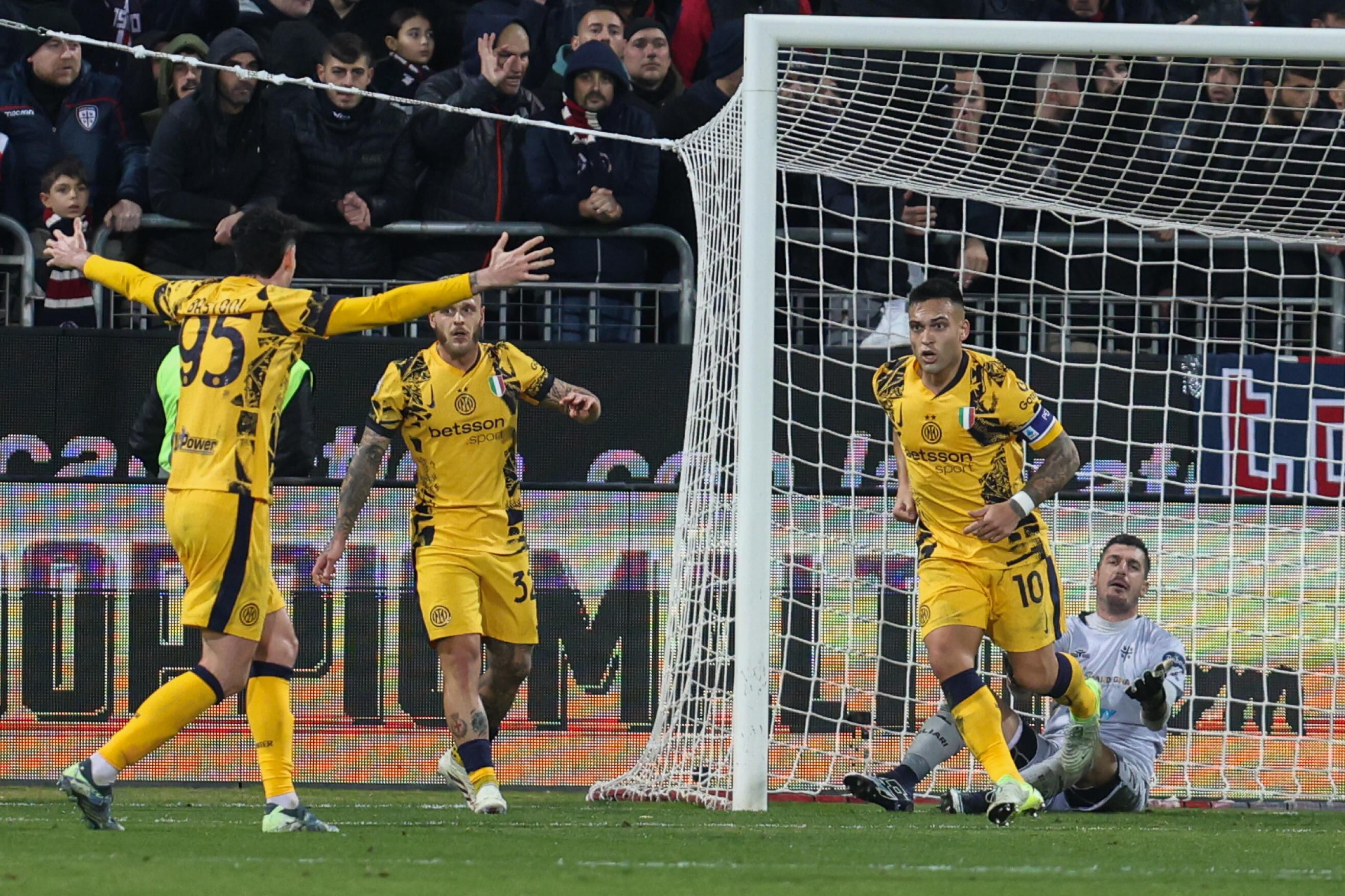 Lautaro celebra el segundo del Neroazzurro