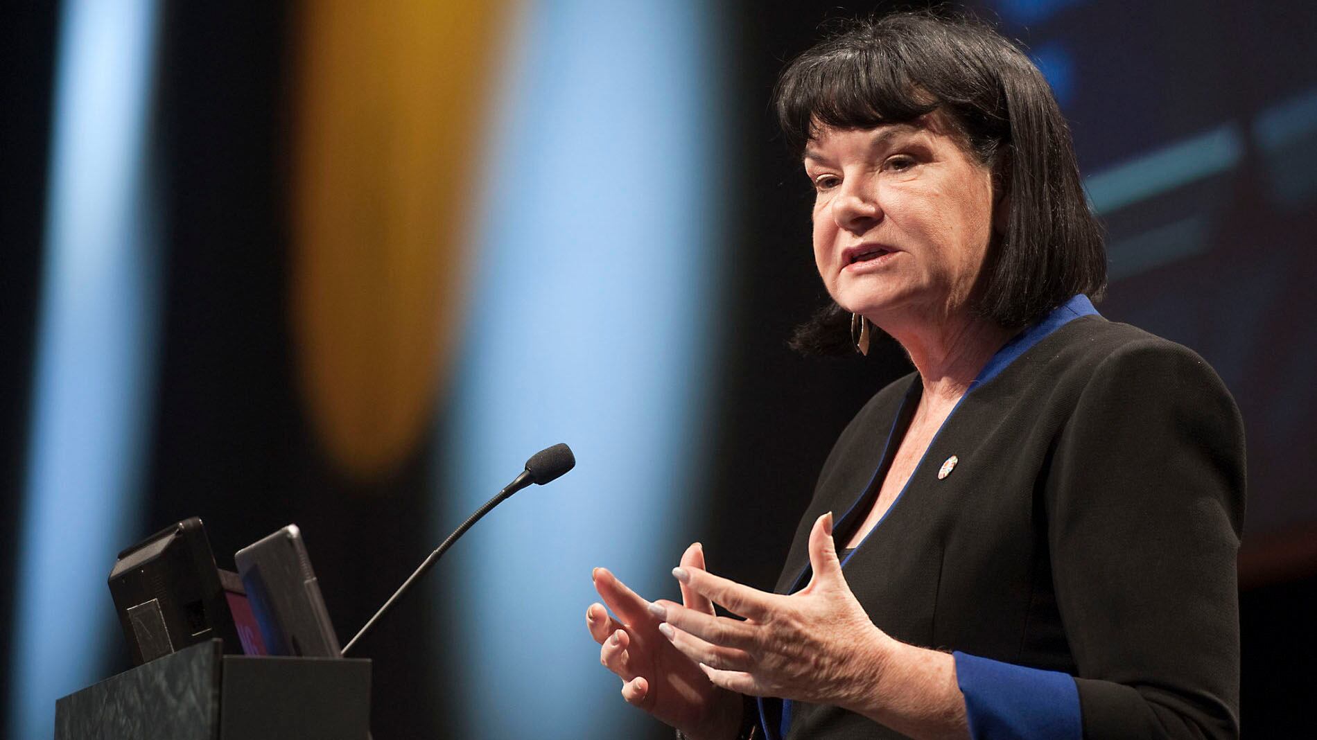 Sharan Burrow, secretaria general de la CSI.